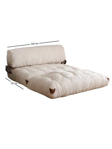Fold sofa Fold Kadife 2 Alb