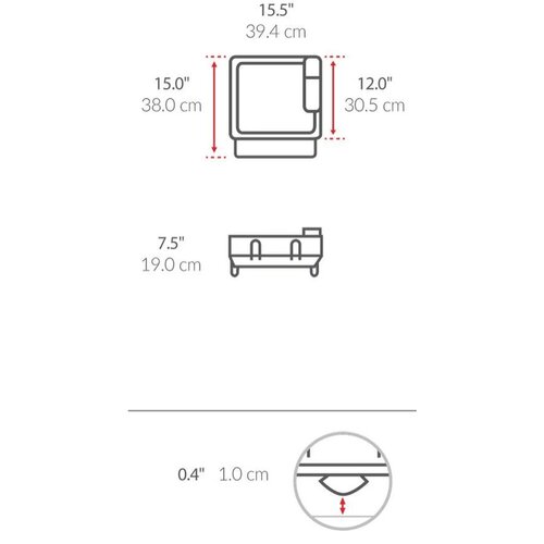 Simplehuman Compact edénycsepegtető, acél, műanyag, FPP, fekete
