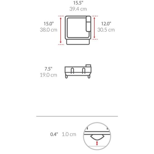 Simplehuman Ociekacz do naczyń Compact, stal, plastik, FPP, czarny