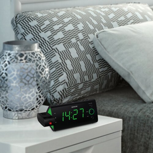 Sencor SRC 330 GN Radiobudzik z projektorem