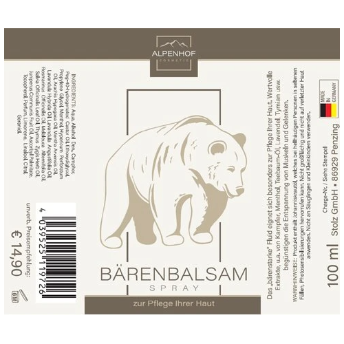 Medvedí balzam v spreji, 100 ml