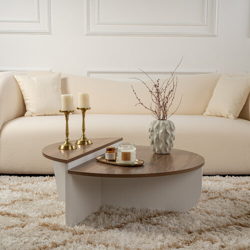 Couchtisch Orion Walnut White