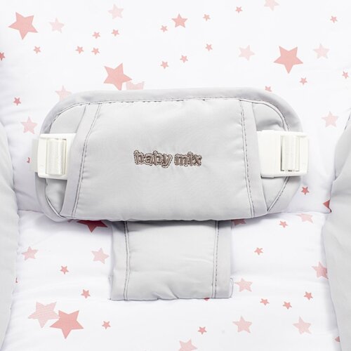 Baby Mix Multifunkční houpací lehátko pro miminko Hvězdičky růžová, 80 x 40 x 70 cm