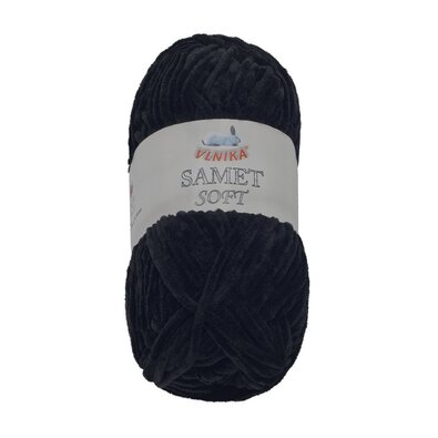 Preja SAMET črna, 100 g / 100 m