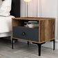 Nachttisch Lizbon Walnut Anthracite