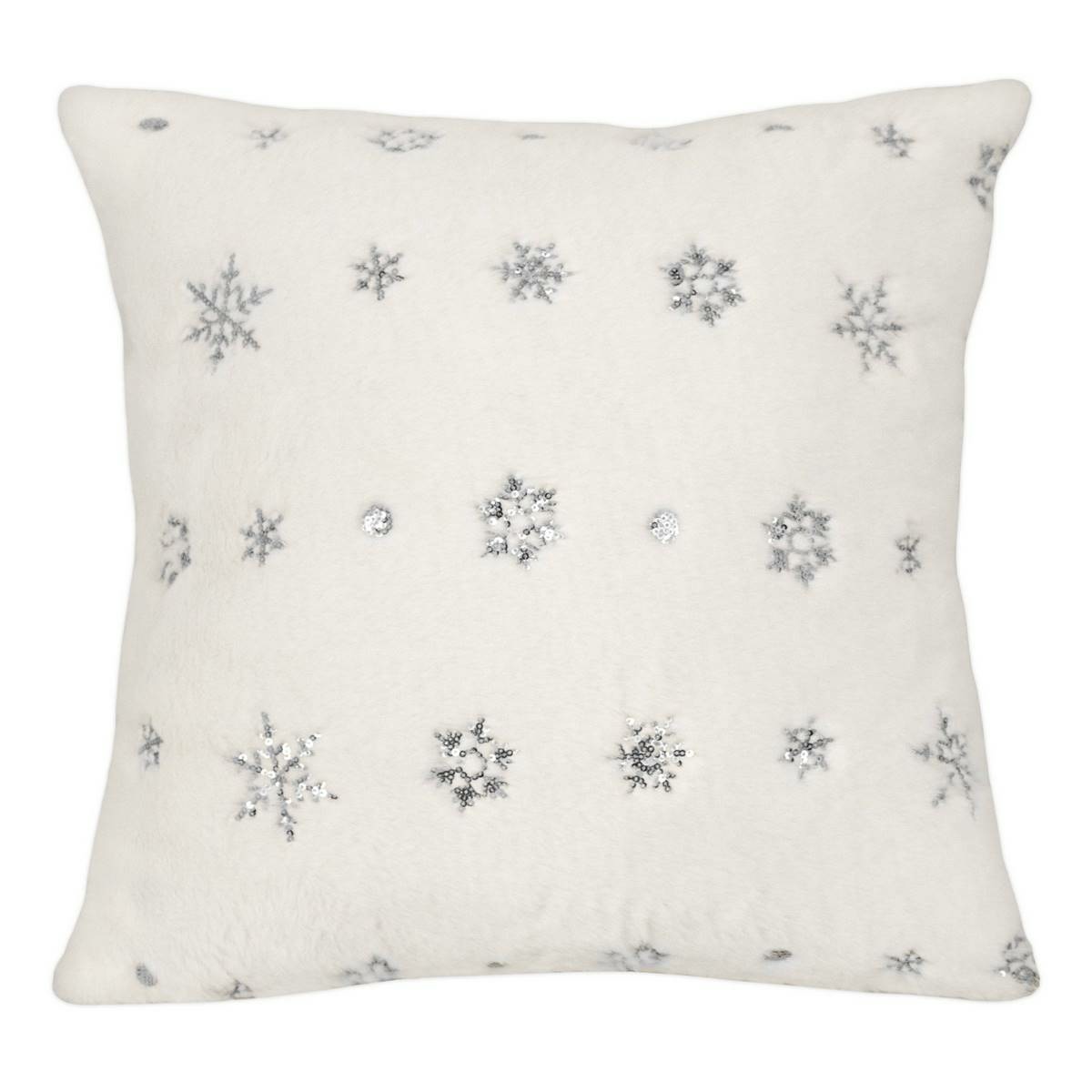 Domarex Dekorativní polštárek Silver Snowflakes, 45 x 45 cm