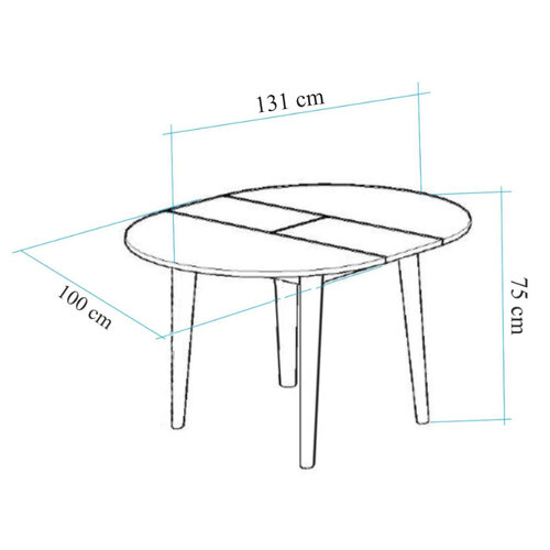 Jedálenský stôl Oliver Walnut Black