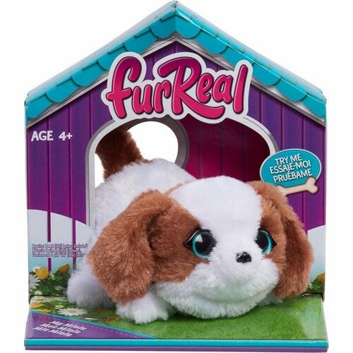 FurReal My Minis Puppy, cățeluș interactiv,alb/maro