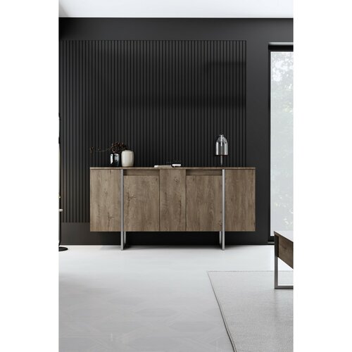 Skrinka Luxe Walnut and Silver