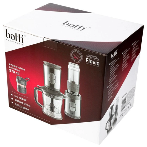 Botti Flavio 2in1 blender pentru smoothie cuimersie, gri