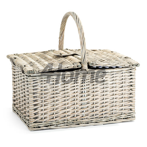 Kosz piknikowy z wyposażeniem dla 4 osób szary