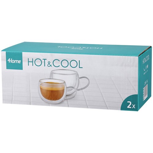 4Home Hot&Cool termo kozarci za kapučino,270 ml, komplet 2 kosov