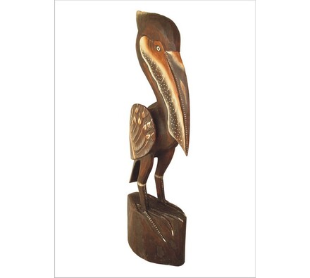 Dřevěná dekorace pelikán