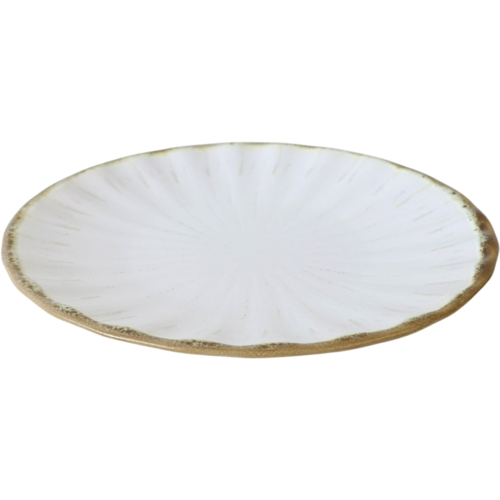 Sada 6 kameninových mělkých talířů Shellure 27 cm