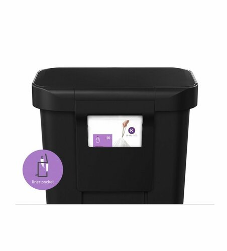 Simplehuman pedálos szemetes 45 l, fekete
