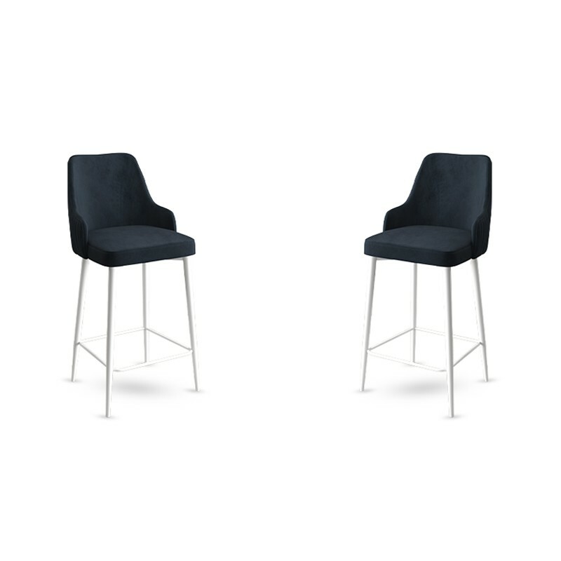 Sada barových židlí Enox Anthracite and White, 2 ks, 2 ks