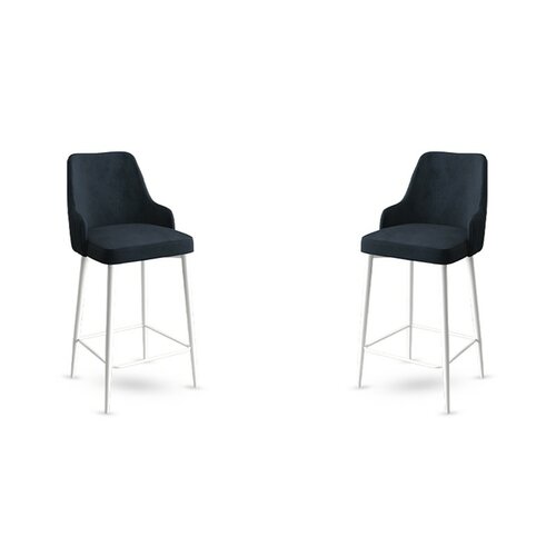 Sada barových židlí Enox Anthracite and White, 2 ks