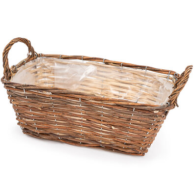Pletena floristična košara rjava, 32 x 17 x 13 cm