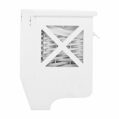 Vešiaková polica s košíkmi Rafaello, biela