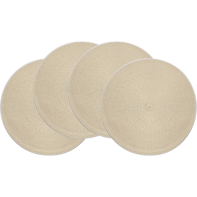 Altom Podkładka Straw beżowy, śr. 38 cm, zestaw 4 szt.
