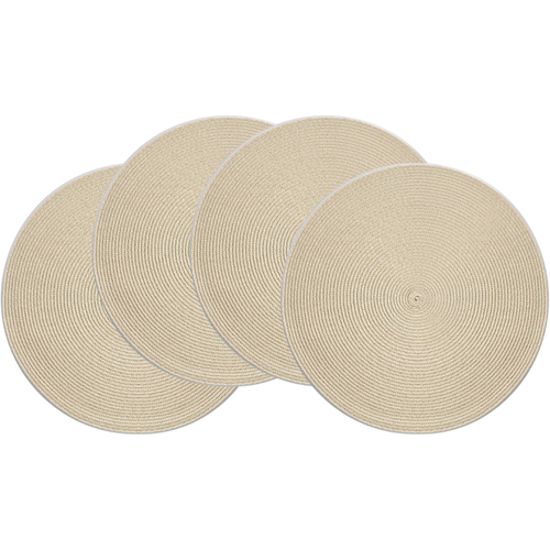 Altom Prostírání Straw béžová, pr. 38 cm, sada 4 ks