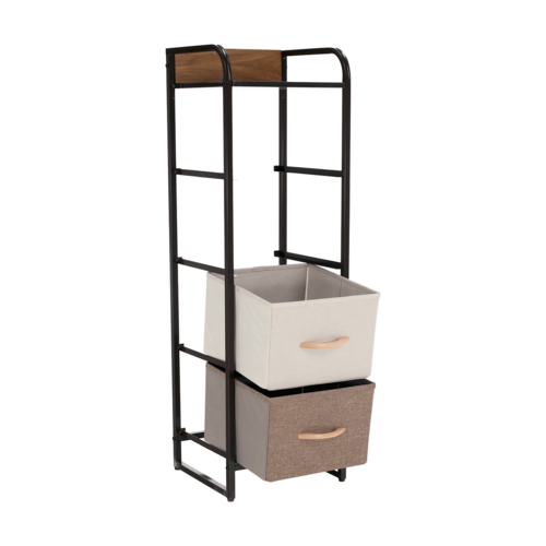 Comodă cu sertare din material textil HAZEL TIP 1,maro