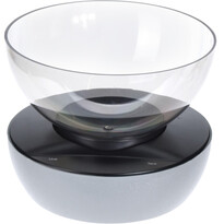 EH Кухонні ваги з чашею Ada сірі, LED, 18 x 14,5 см