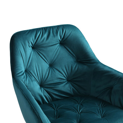 Jedálenská stolička BUTTON LOUNGE tyrkysová, 2 ks
