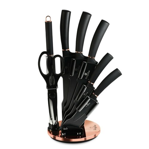 Berlinger Haus Набір ножів у підставці Black Rose, 8 шт.