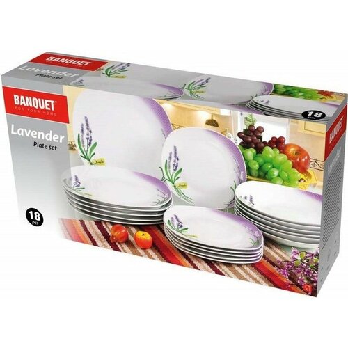 Banquet 18-teiliges Geschirrset Lavendel