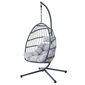 Autronic Fotoliu suspendat, metal, polyrattan,gri, AZ-V 1269GREY