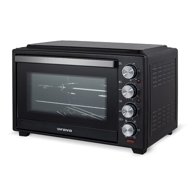 Orava Elektra-C38 elektrická trouba s dvouplotýnkovým sklokeramickým vařičem, 38 l