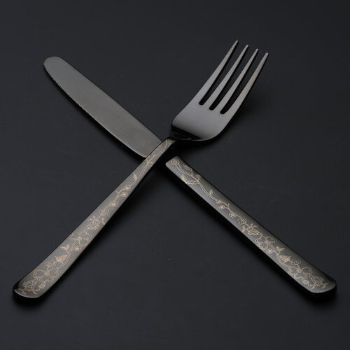 Sztućce Oslo 1 Balck metal czarny