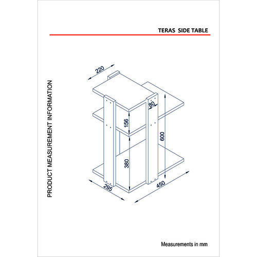 Odkladací stolík Teras White