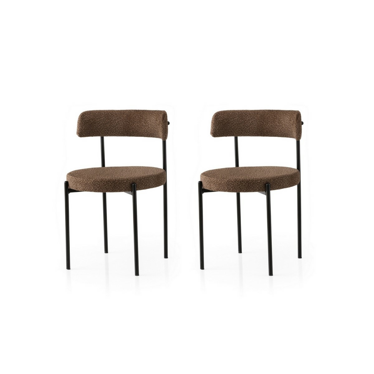 Sada jídelních židlí Gini Brown and Black, 2 ks