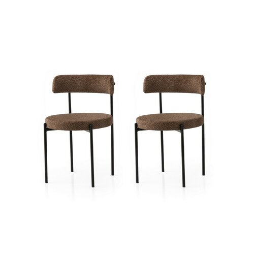 Set de scaune de sufragerie Gini Brown and Black,2 buc.