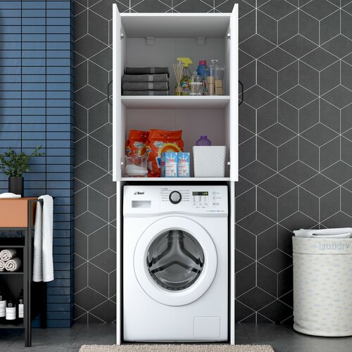 Kamil White szekrény a mosógép fölé