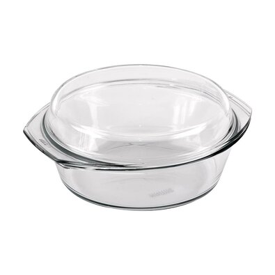 Simax Auflaufform Glas rund mit Deckel, 1,5 l