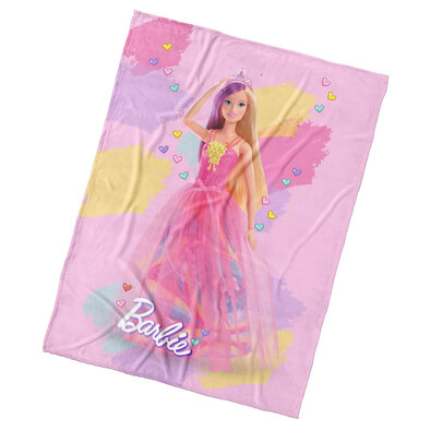 Carbotex Dětská deka Barbie Duhový Svět, 130 x 170 cm