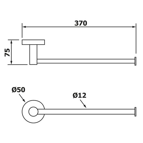 Suport de hârtie igienică de rezervă AQUALINE SB218 Samba, negru