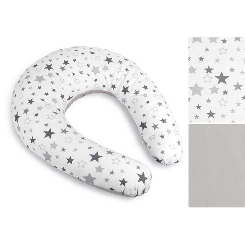 Pernă pentru alăptare Bellatex Stele gri, 180 cm