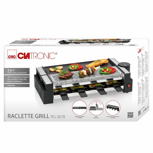 Clatronic RG 3678 raclette grill 2in1