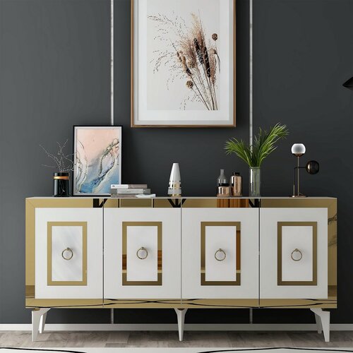 Schrank Karya White and Gold