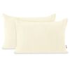 Restilo Reversible Kissenbezug Plasha Beige, 50 x 70 cm, 2 Stück
