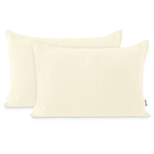 Restilo Reversible Kissenbezug Plasha Beige, 50 x 70 cm, 2 Stück
