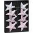 Weihnachtsschmuck-Set Sterne Ice Pink, 6,5 cm,  8 St.