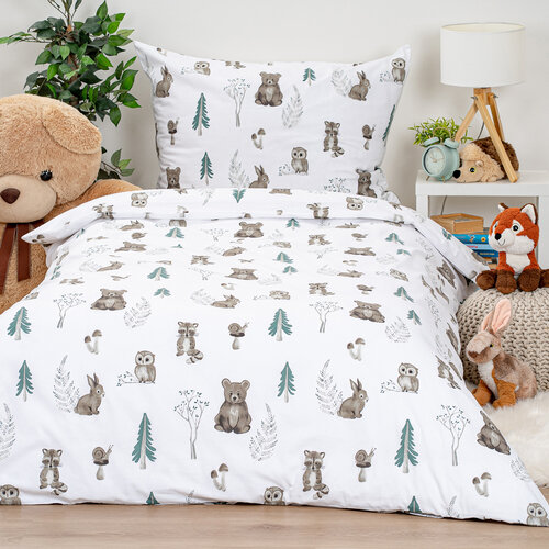 4Home Бавовняна постільна білизна Forest Friend, 140 х 200 см, 70 х 90 см
