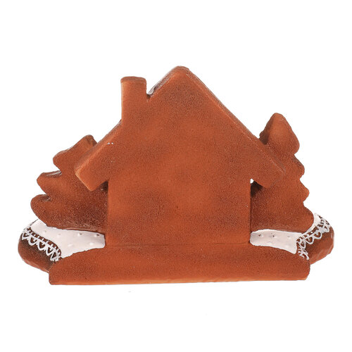 Svečnik Perníkový domeček, poliresin, 11 cm