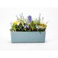 Plastia Ящик для квітів з автополивом Berberis 60, сіро-синій + білий