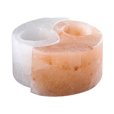 Rabalux 76035 Soluna svečnik iz soli, oranžno-bel